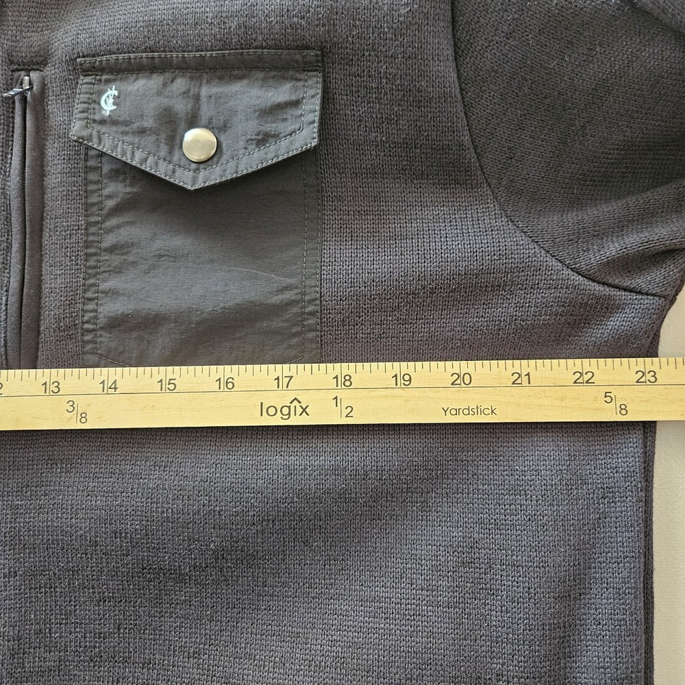Criquet Sweater Jacket Men's XL Full Zip Navy Fleece Polyester Long Sleeve Golf - Picture 4 of 13